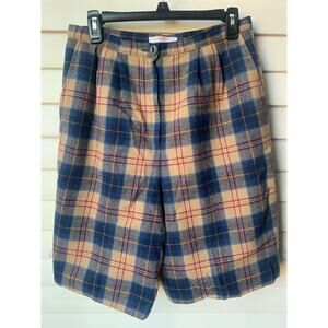 Vintage Pendleton Cailean Tartan Plaid Wool High Waisted Shorts Women's 14